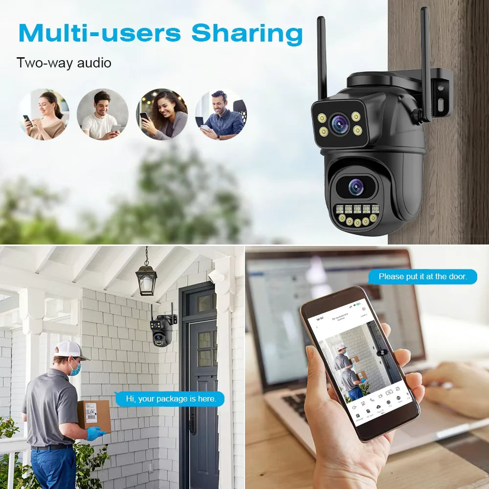 4K 8MP Dual Lens WiFi Outdoor IP Camera