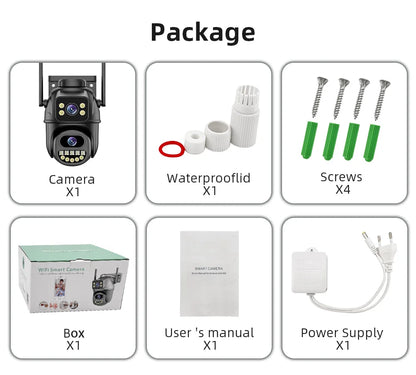 4K 8MP Dual Lens WiFi Outdoor IP Camera