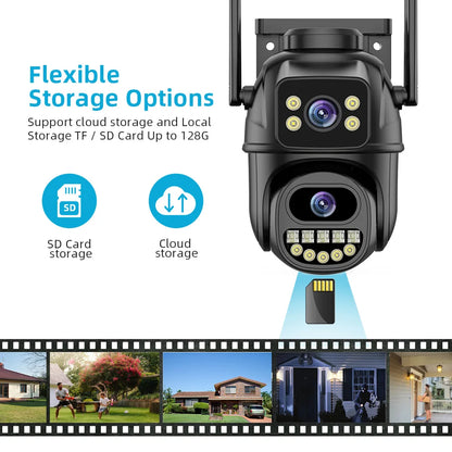 4K 8MP Dual Lens WiFi Outdoor IP Camera